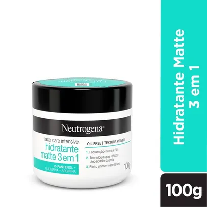 Hidratante Facial Neutrogena Face Care Intensive Matte 3 Em 1 100g - PanVel Farmácias