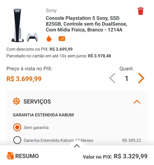 Imagem na descrição da promoção