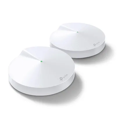 Roteador TP-Link Deco Mesh M5, Dual Band AC1300, 2,4 GHz, WAN/LAN Gigabit, 4 Antenas Internas, 2 Peças, Branco - DECO M5(2-PACK)