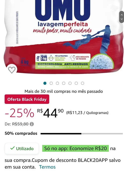 Imagem na descrição da promoção