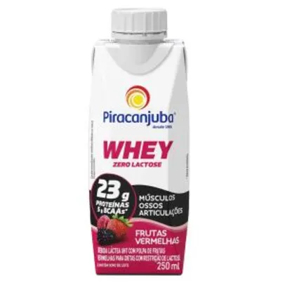 Whey Zero Lactose Sabor Frutas Vermelhas Piracanjuba 250ml