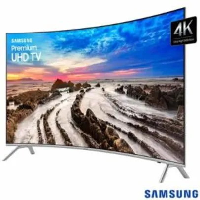 Smart TV 4K Samsung Curva LED 55” com Smart Tizen e Wi-Fi - UN55MU7500GXZD - SGUN55MU7500 - R$ 3999
