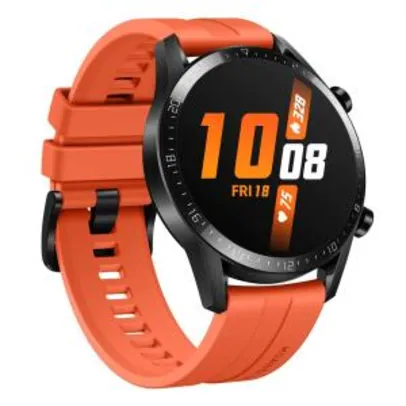 Smartwatch Huawei Watch GT 2 (46mm) Laranja com Tela Amoled de 1.39" R$799