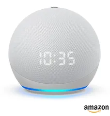 Echo Dot (4ª geração) Smart Speaker Amazon com Relógio e Alexa Branco