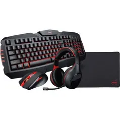 Combo Dazz 4 em 1 Arsenal - Headset + Mouse + Mouse Pad +Teclado | R$ 240