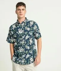 Camisa Comfort c/ Estampa Floral em Voal R$37