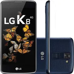 [Casas Bahia] Smartphone LG K8 Índigo com 16GB, Dual Chip, Tela HD de 5,0", 4G, Android 6.0, Câmera 8MP e Processador Quad Core de 1.3 GHz - R$ 599 em 10x