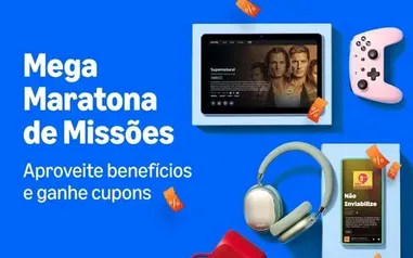 Participe da Mega Maratona de Missões com o Amazon Prime ganhe 8 cupons de R$20 em R$60