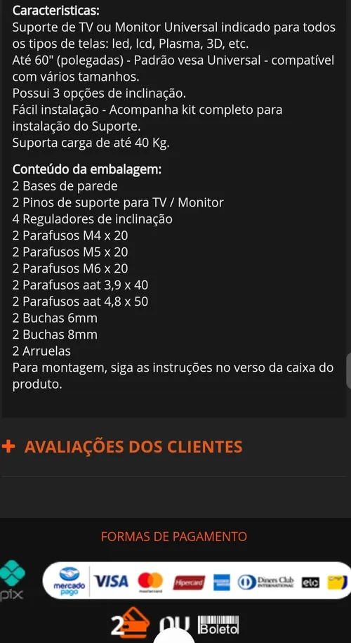 Imagem na descrição da promoção