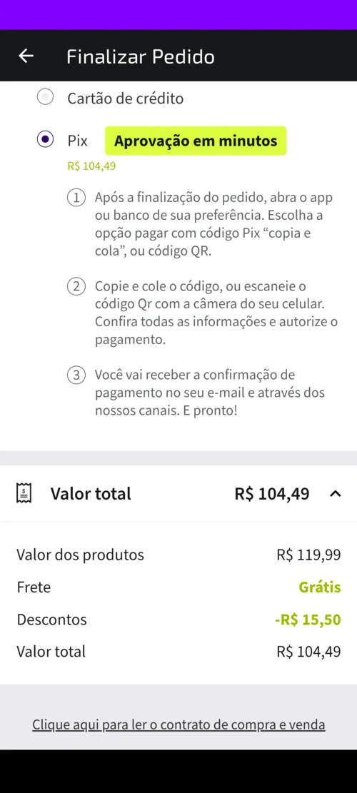 Imagem na descrição da promoção