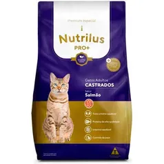 Ração Seca Nutrilus Pro+ Salmão para Gatos Adultos Castrados