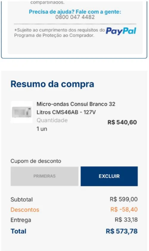 Imagem na descrição da promoção