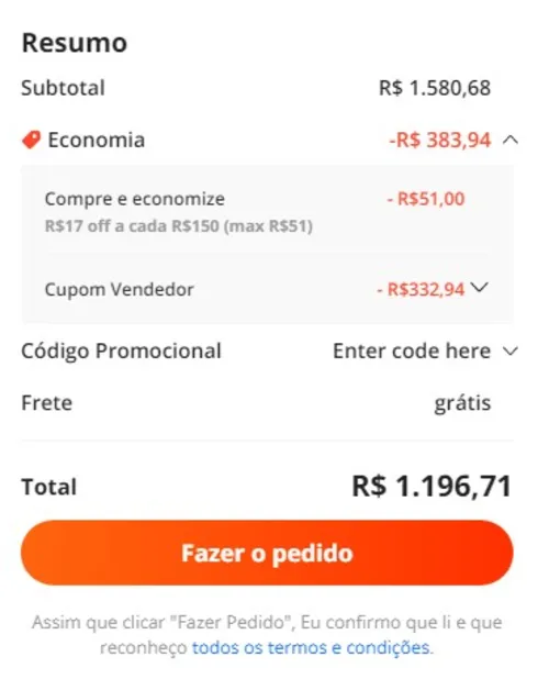 Imagem na descrição da promoção