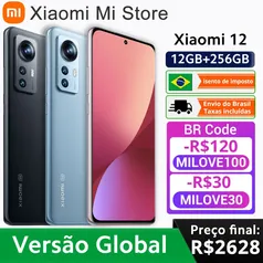 [DoBrasil] Smartphone Xiaomi 12  NFC 256GB / 12gb 