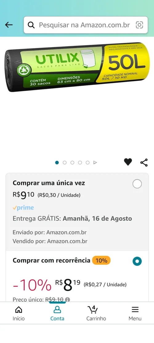 Imagem na descrição da promoção