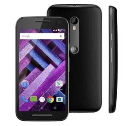 [ Extra ] - Smartphone Moto G (3ª Geração) Turbo XT1556 Preto  16GB, Tela de 5'', Dual Chip, Android 5.1, 4G, Câmera 13MP, Octa-Core e RAM de 2GB - Preto  por R$ 989