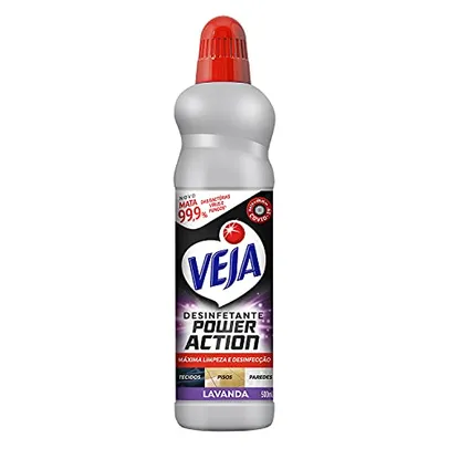 [+Por- R$4.8] Veja Desinfetante 99.9% (vírus, fungo, bac) Multisuperficies Power Action Lavanda 500M