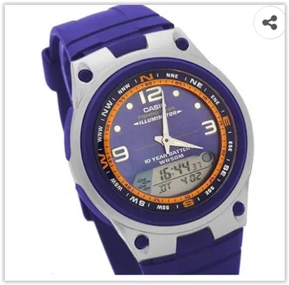 Relógio Masculino Casio Anadigi AW-82-2AVDF - Azul | R$ 202