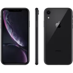 [ AME R$3.014 ] iPhone XR 64GB Preto Tela 6.1” iOS 12 4G 12MP - Apple