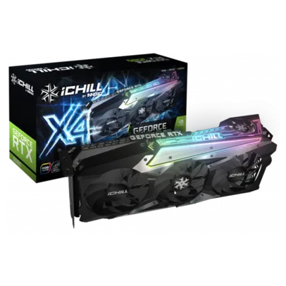 Placa de Vídeo INNO3D Geforce, ICHILL X4, RTX 3080, LHR, 10GB, GDDR6X, DLSS, Ray Tracing, C30804-106XX-1810VA36H