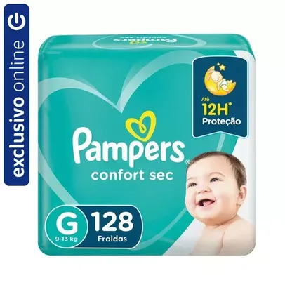 Pampers Confort Sec Jumbo 256 Un ( R$ 0,90 unidade)