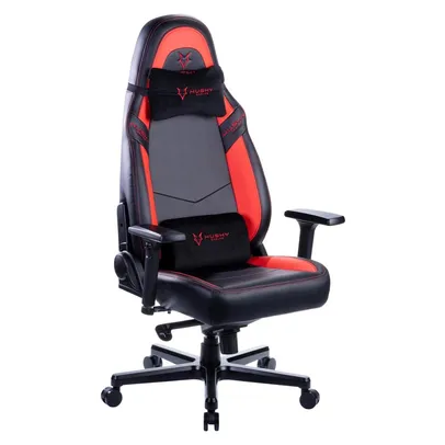 Cadeira Gamer Husky Gaming Avalanche 900, Preto e Vermelho, Com Almofadas, Reclinável com Sistema Frog, Descanso de Braço 3D - HGMA083