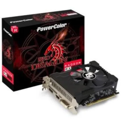 Saindo por R$ 354: Placa de Vídeo PowerColor Red Dragon AMD Radeon RX 550 OC, 4GB, GDDR5 - AXRX 550 | Pelando