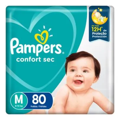 Fralda Pampers Confort Sec M 80 unidades