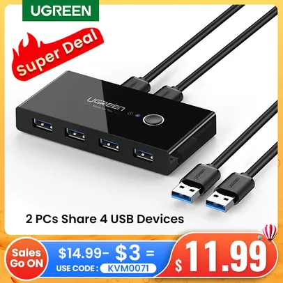 Switch USB 2.0 Ugreen | R$73