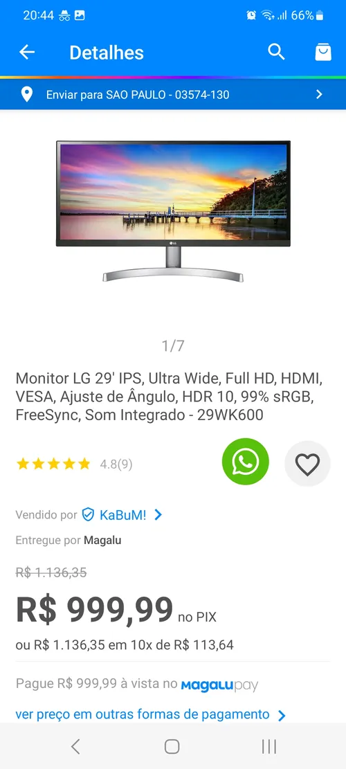 Imagem na descrição da promoção