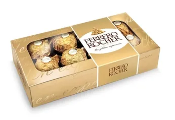 Ferrero Rocher Chocolate com Avelã, Bombom com 8 Unidades 