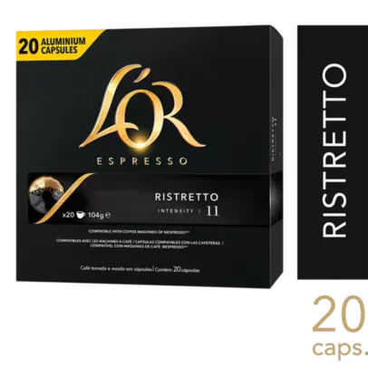 (APP) Café L'OR Cápsula Ristretto 20 unidades Compatível Nespresso