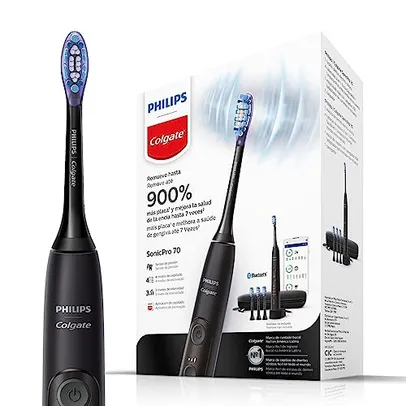 Colgate Escova De Dente Elétrica Philips Sonicpro 70 Recarregável Bivolt Com 3 Refis E Estojo De Viagem