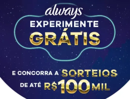 Always Experimente Grátis - Descubra P&G