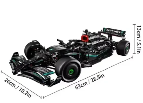 [Taxa Inclusa] Blocos de construção F1 Racing para crianças, 1642pcs, 1:8