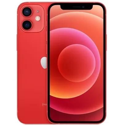 [Ame R$4699] iPhone 12 Mini Apple (128GB) PRODUCT(RED) Tela 5,4" Câmera Traseira Dupla 12MP + 12MP iOS