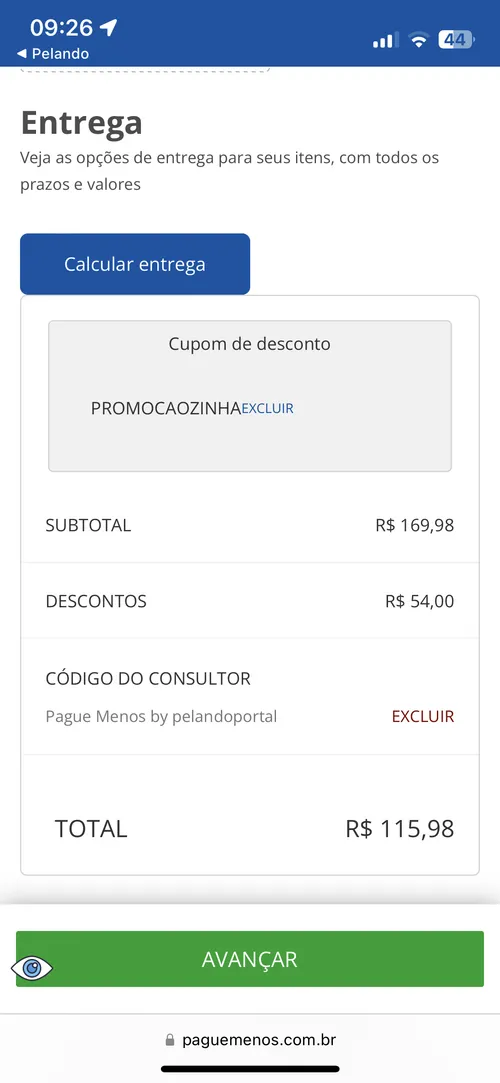 Imagem na descrição da promoção