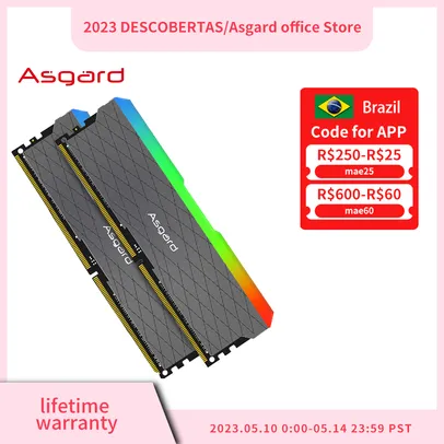 (Conta Ouro) 16GB Memoria RAM Asgard 3200Mhz (2x8GB) RGB