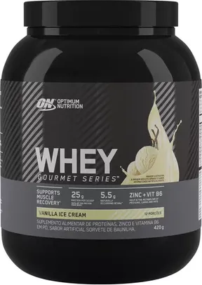 [2Un Cupom] On Gourmet 100% Whey Protein 420g - Optimum Nutrition 