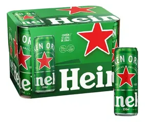 [4UNID.] Cerveja Heineken Premium Puro Malte 350ml Sleek caixa 12 unidades