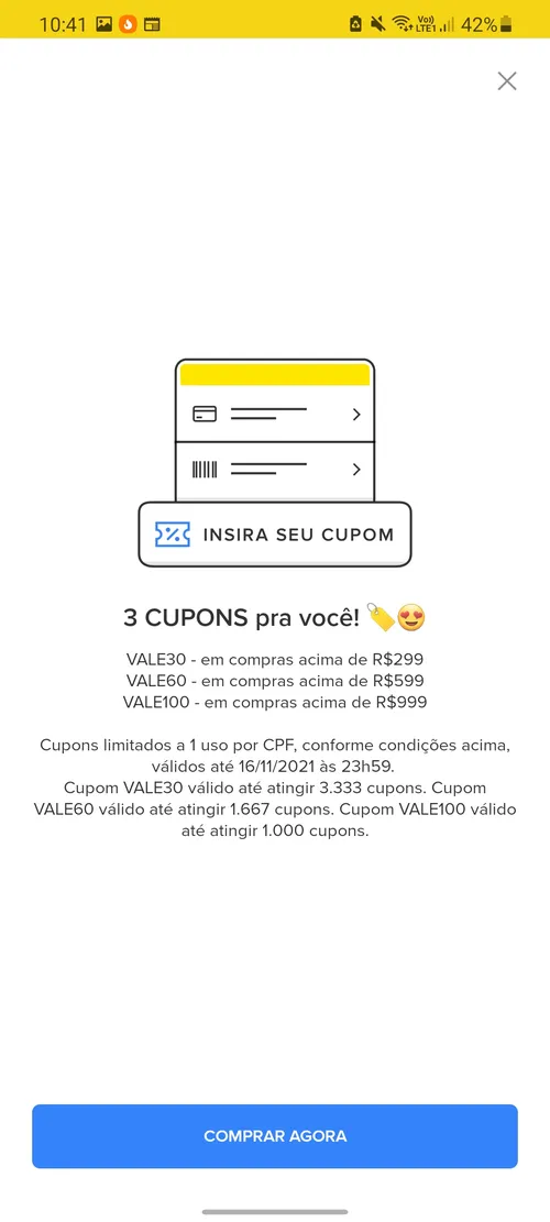 Imagem na descrição da promoção