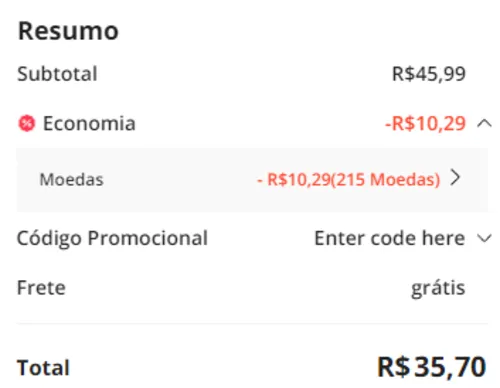 Imagem na descrição da promoção