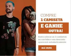 Promoção Chico Rei - Compre 1 Camiseta e Ganhe Outra!