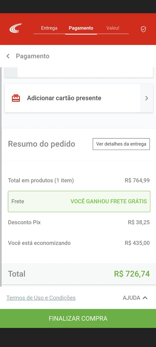 Imagem na descrição da promoção