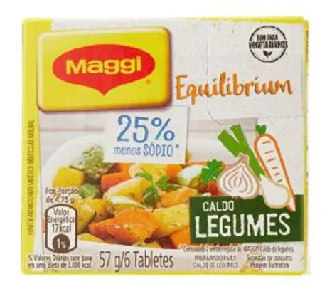 Maggi Caldo Legumes Menos Sodio 57g ( Min.4) R$0,76