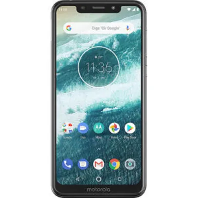 Smartphone Motorola One 64GB Dual Chip Android Oreo 8.1 Tela 5.9" 2.0 GHz Octa-Core Qualcomm 4G Câmera 13 + 2MP (Dual Traseira) - Branco