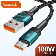 [Taxa inclusa] Cabo de Carregamento Toocki 100W USB C - Carregamento Rápido