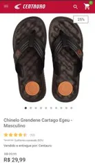 [APP] Chinelo Grendene Cartago Egeu - Masculino | R$ 25