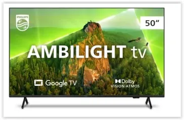 Smart TV Philips 50" Ambilight LED 4K UHD Google TV 50PUG7908/78