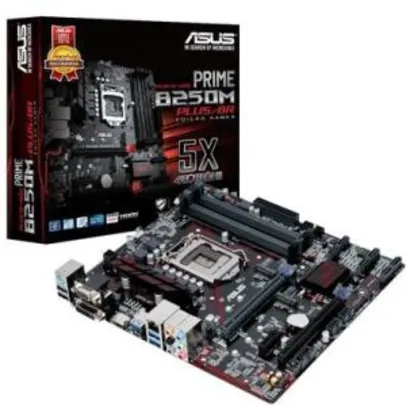 Placa-Mãe ASUS p/ Intel LGA 1151 mATX PRIME B250M-PLUS/BR, 1x M.2, Edição Gamer | R$380